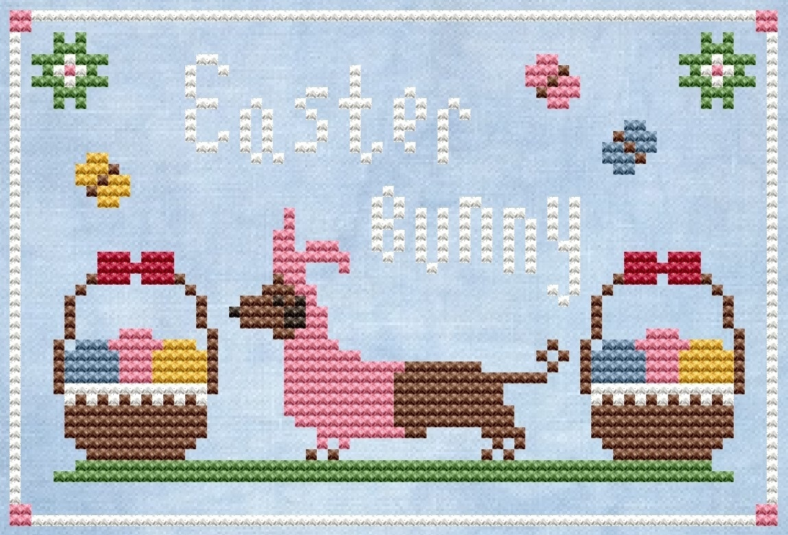 An Easter Bunny Cross Stitch Chart фото 1