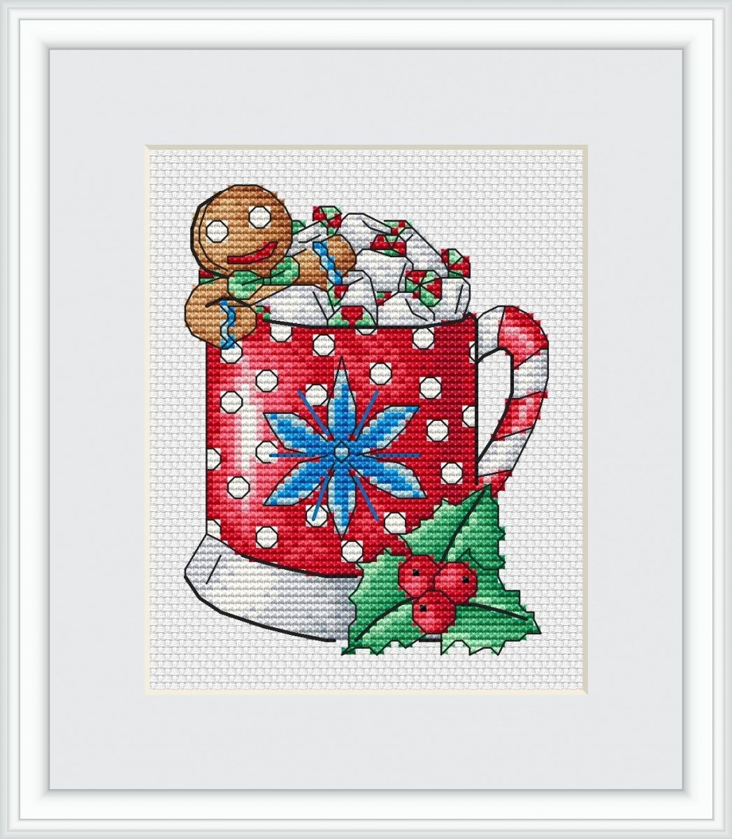Cup. Winter Cross Stitch Pattern фото 1