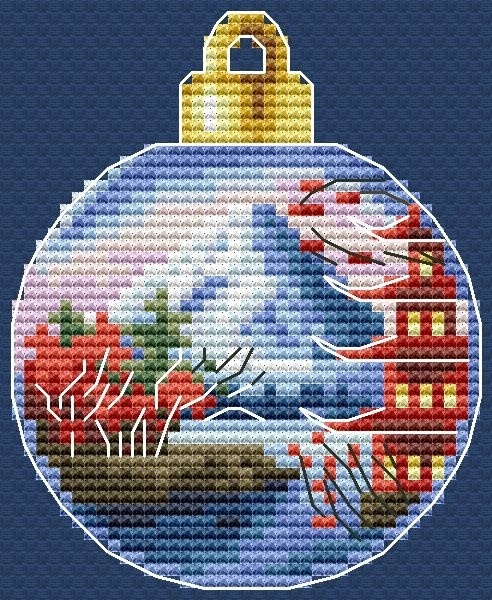 Christmas Bauble. Japan Cross Stitch Pattern фото 1