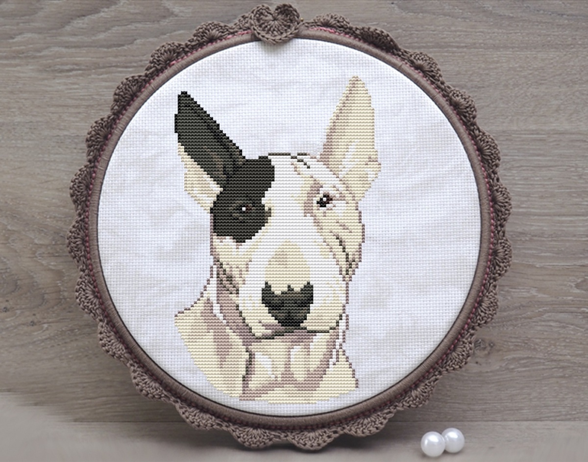 Bull Terrier 2 Cross Stitch Pattern фото 2