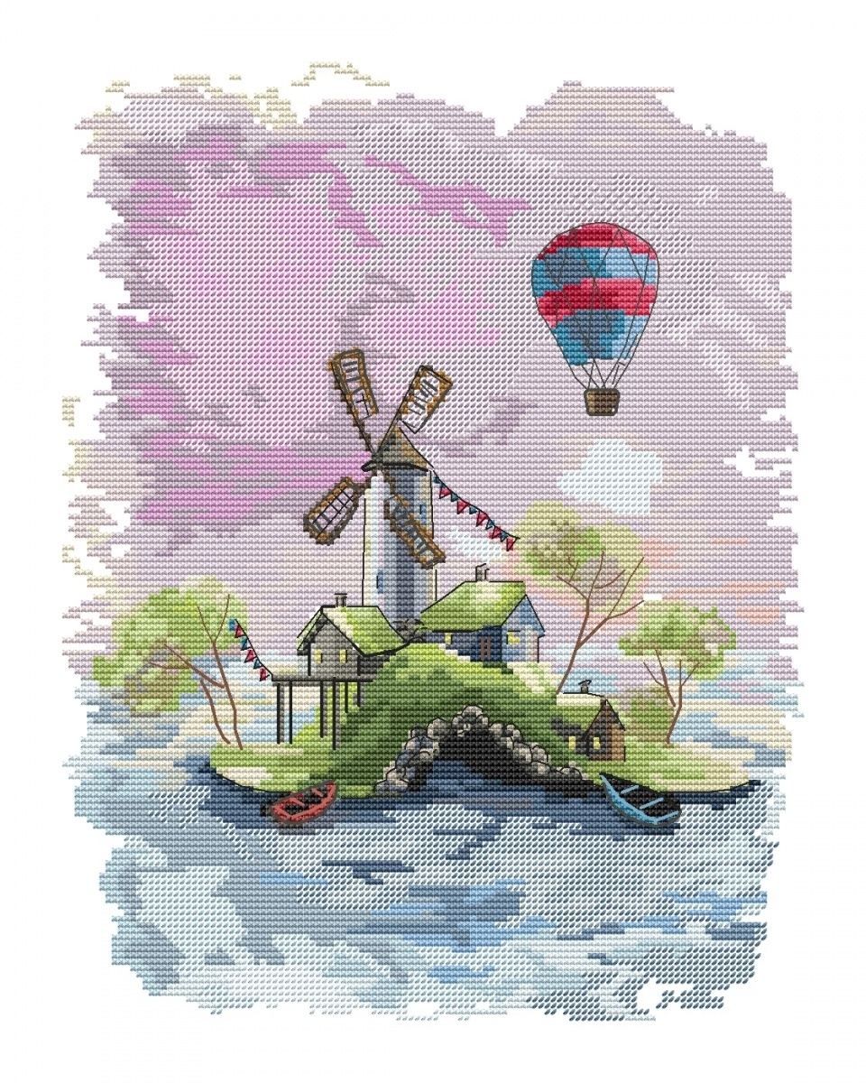 Houses on the Islands. Mill Cross Stitch Pattern фото 3