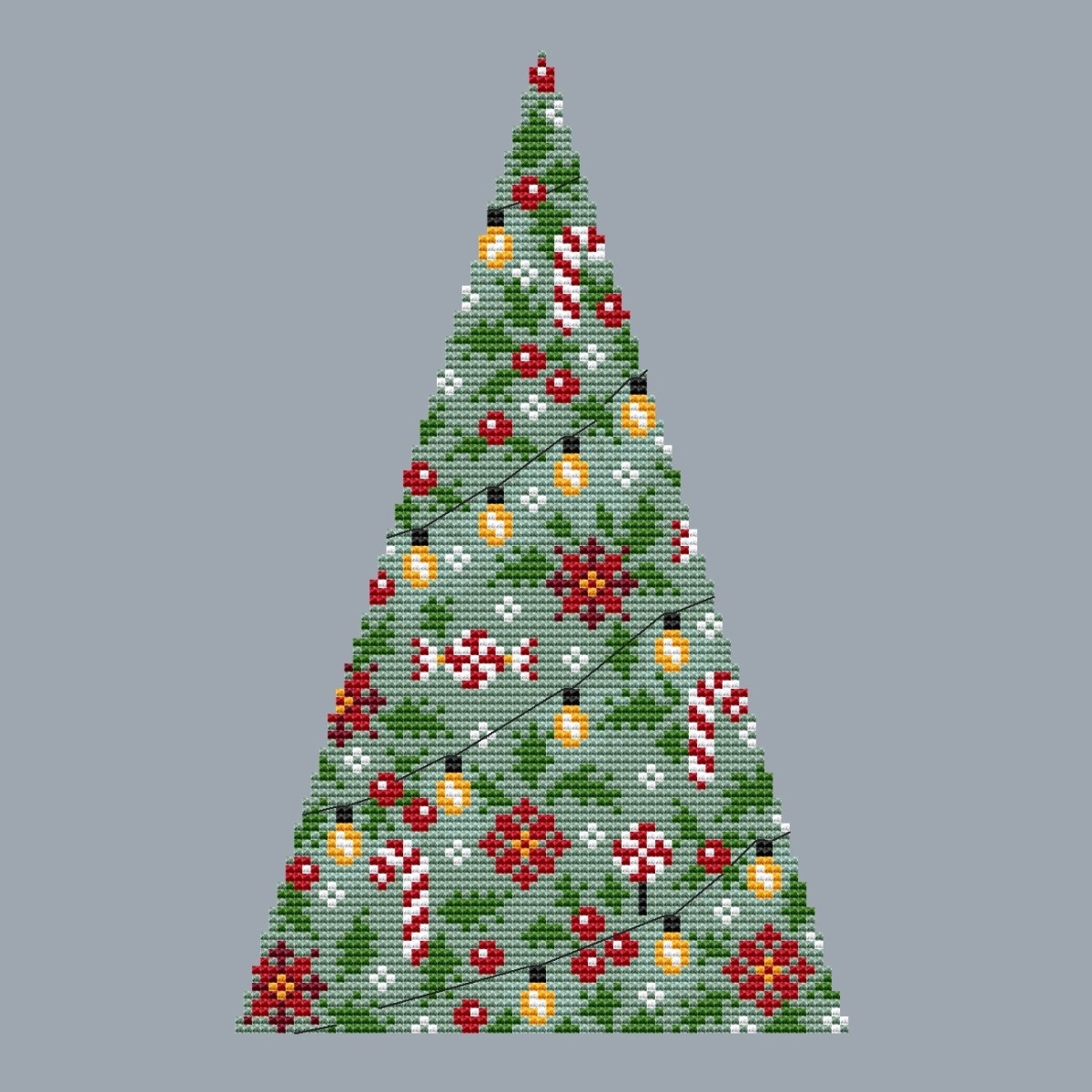 Christmas Tree Simple Cross Stitch Pattern фото 2