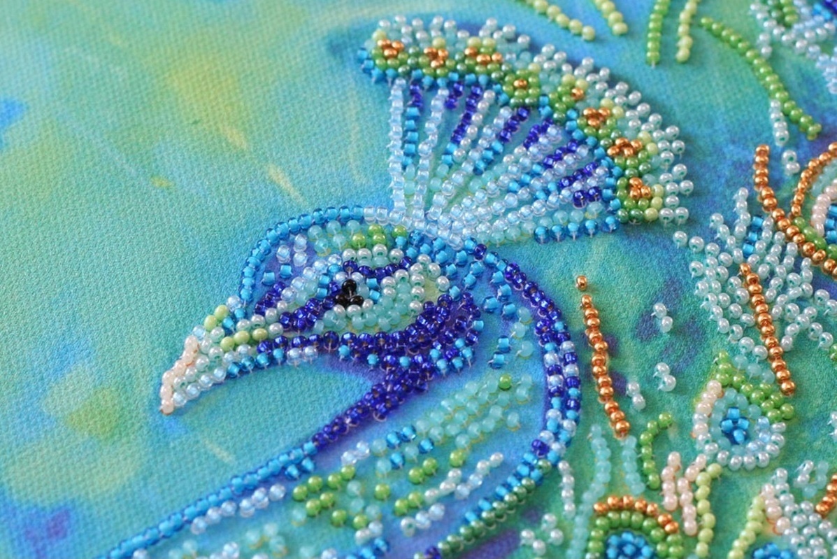 Royal Peacock Bead Embroidery Kit фото 3