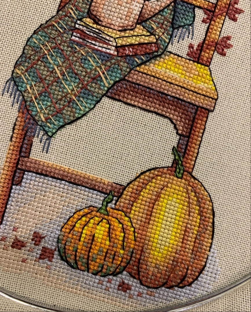 Autumn Chair Cross Stitch Pattern фото 4