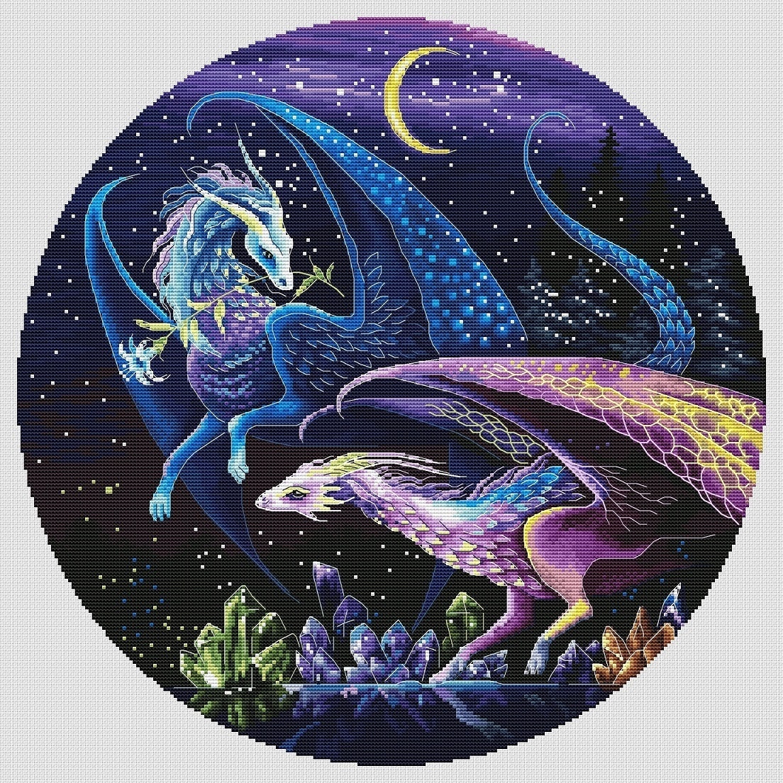Dragons. Guardians of Gems Cross Stitch Pattern фото 1