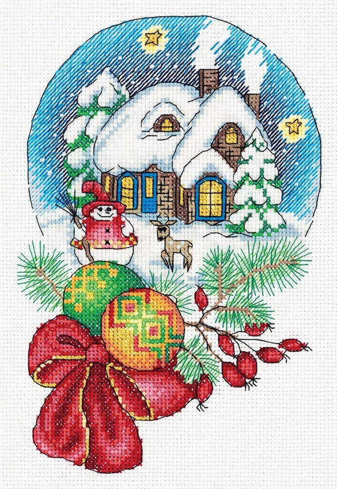 Christmas Snow Globe Cross Stitch Kit фото 1