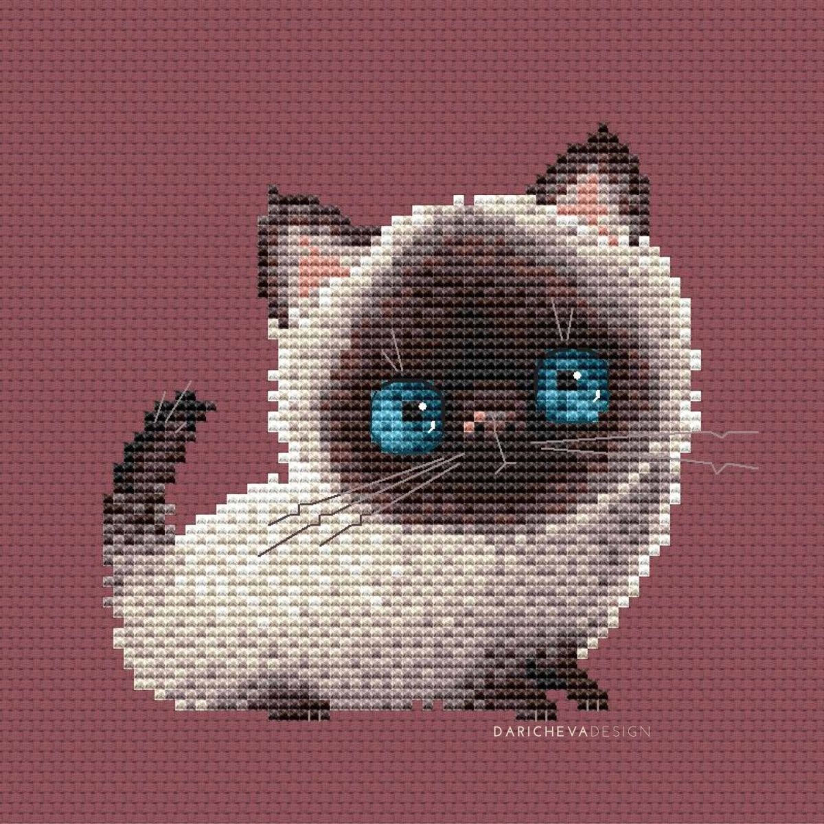 Woofy the Kitten Cross Stitch Pattern фото 1