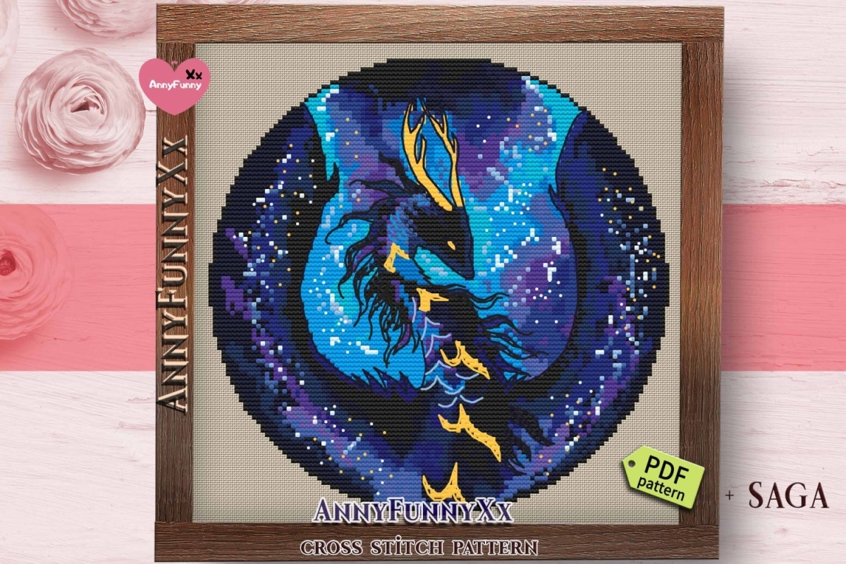 Blue Dragon Cross Stitch Pattern фото 9
