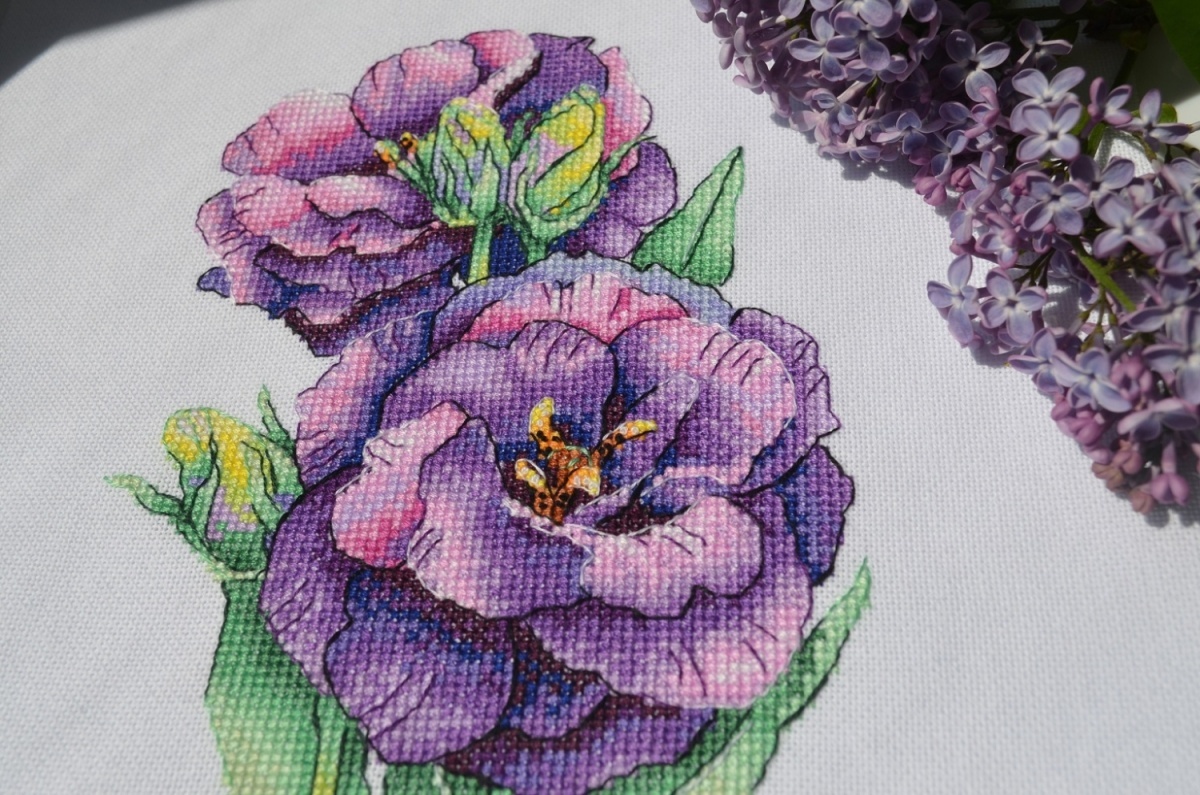 Delicate Purple Cross Stitch Patterns фото 6