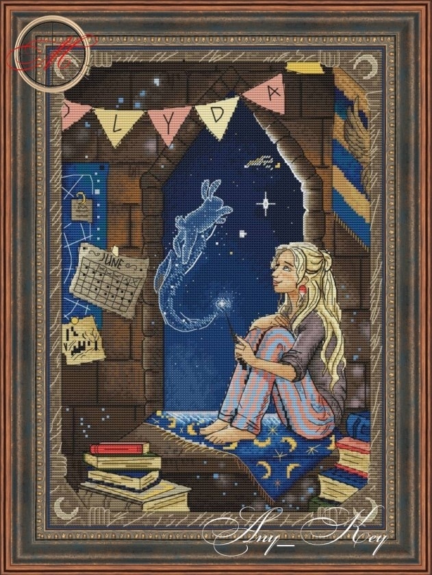 Girl Wizard Cross Stitch Pattern фото 1