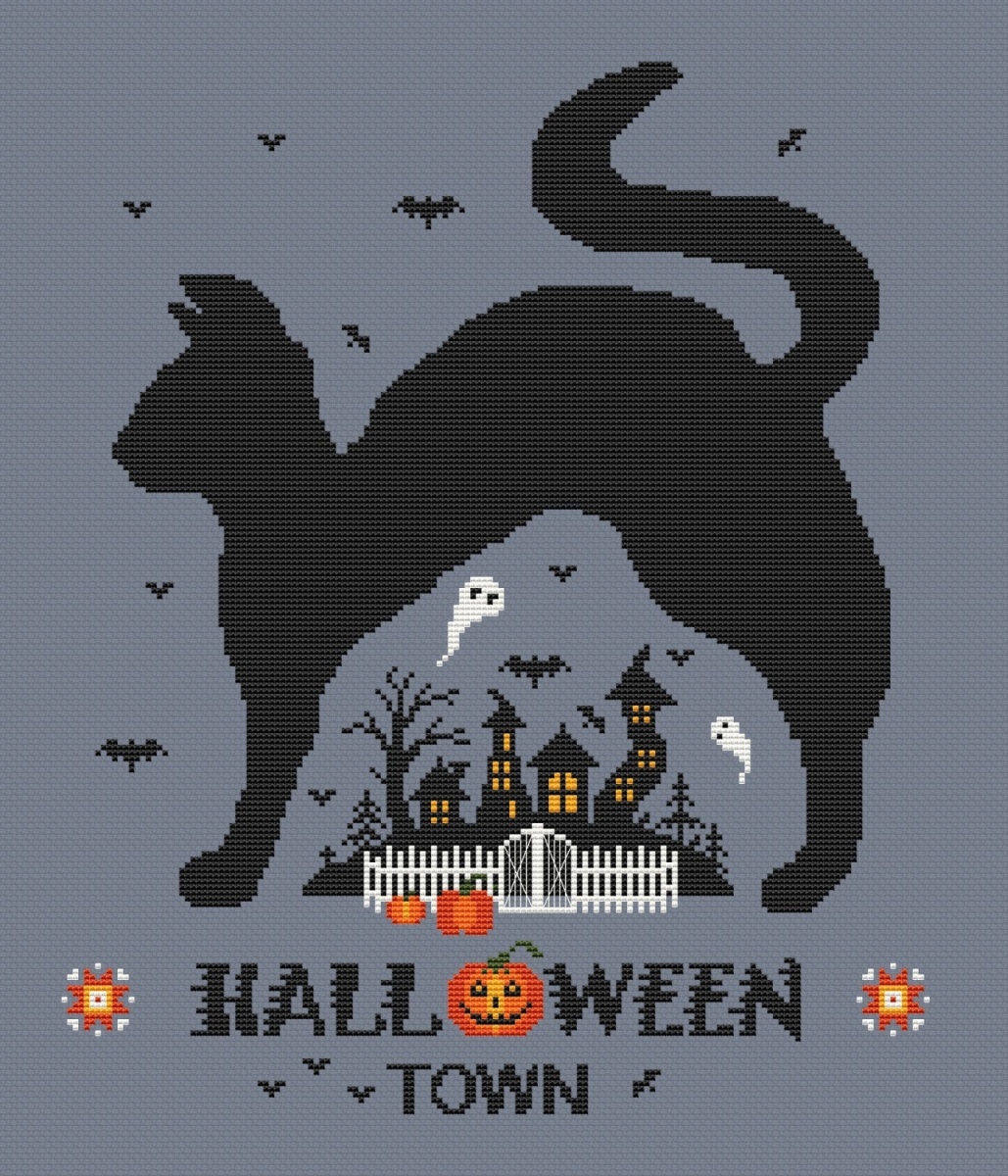 Halloween Town Cross Stitch Pattern фото 2