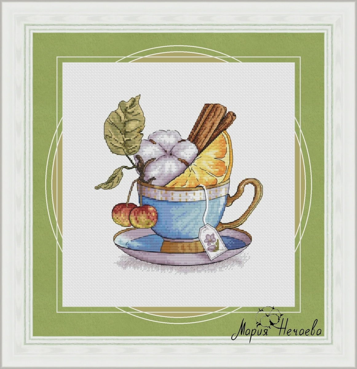 Winter Tea Cross Stitch Chart фото 1