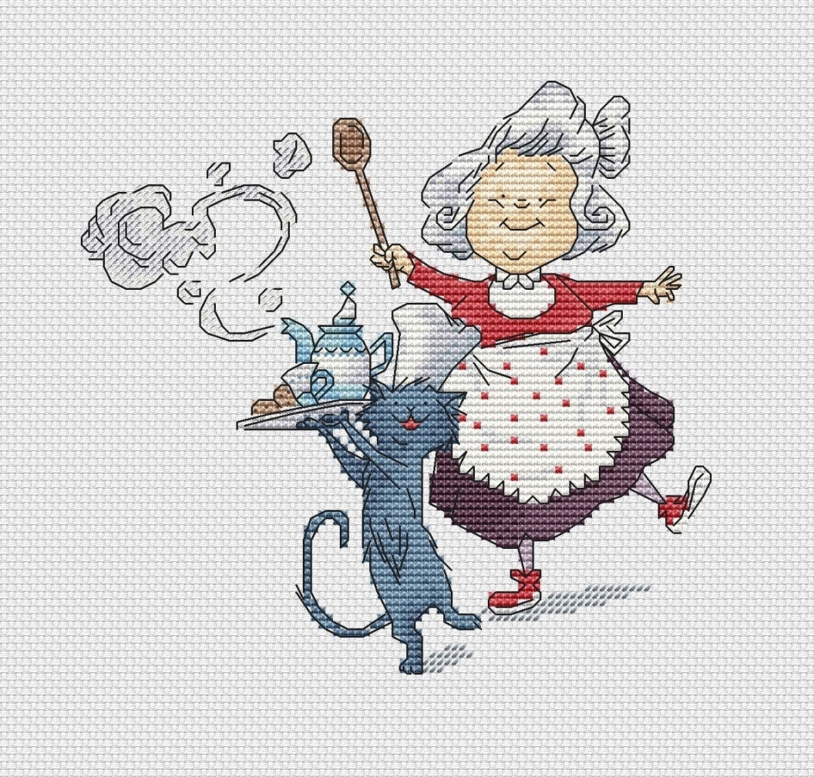 Fun Tea Cross Stitch Pattern фото 1