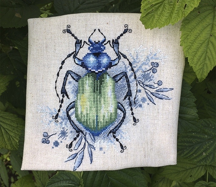 Green Beetle Cross Stitch Pattern фото 9
