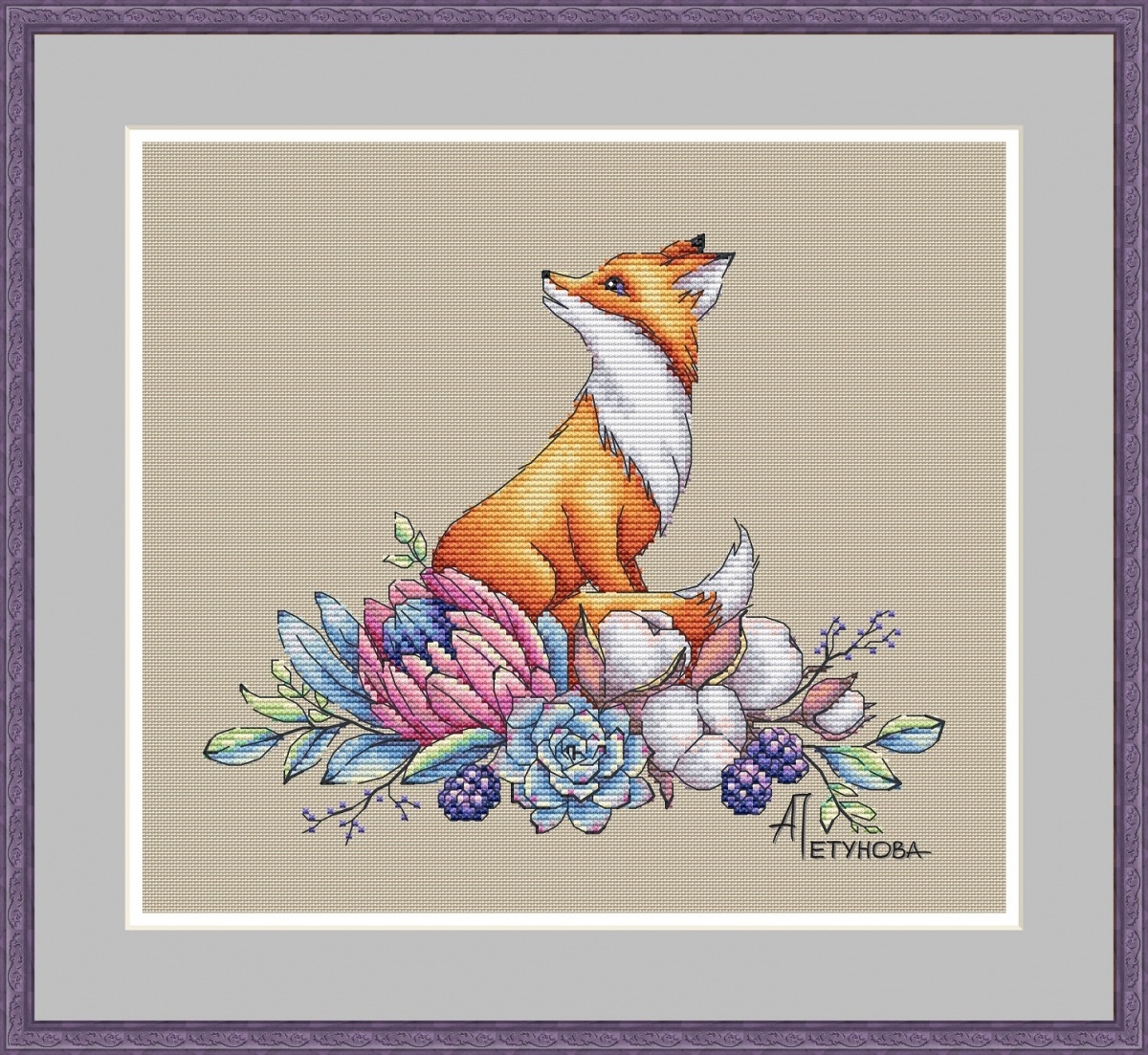 Fox-Beauty Cross Stitch Pattern фото 1