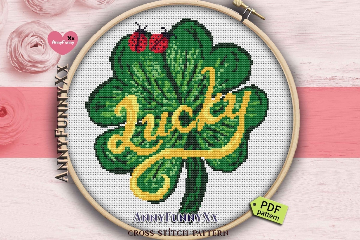 Clover for Good Luck Cross Stitch Pattern фото 2