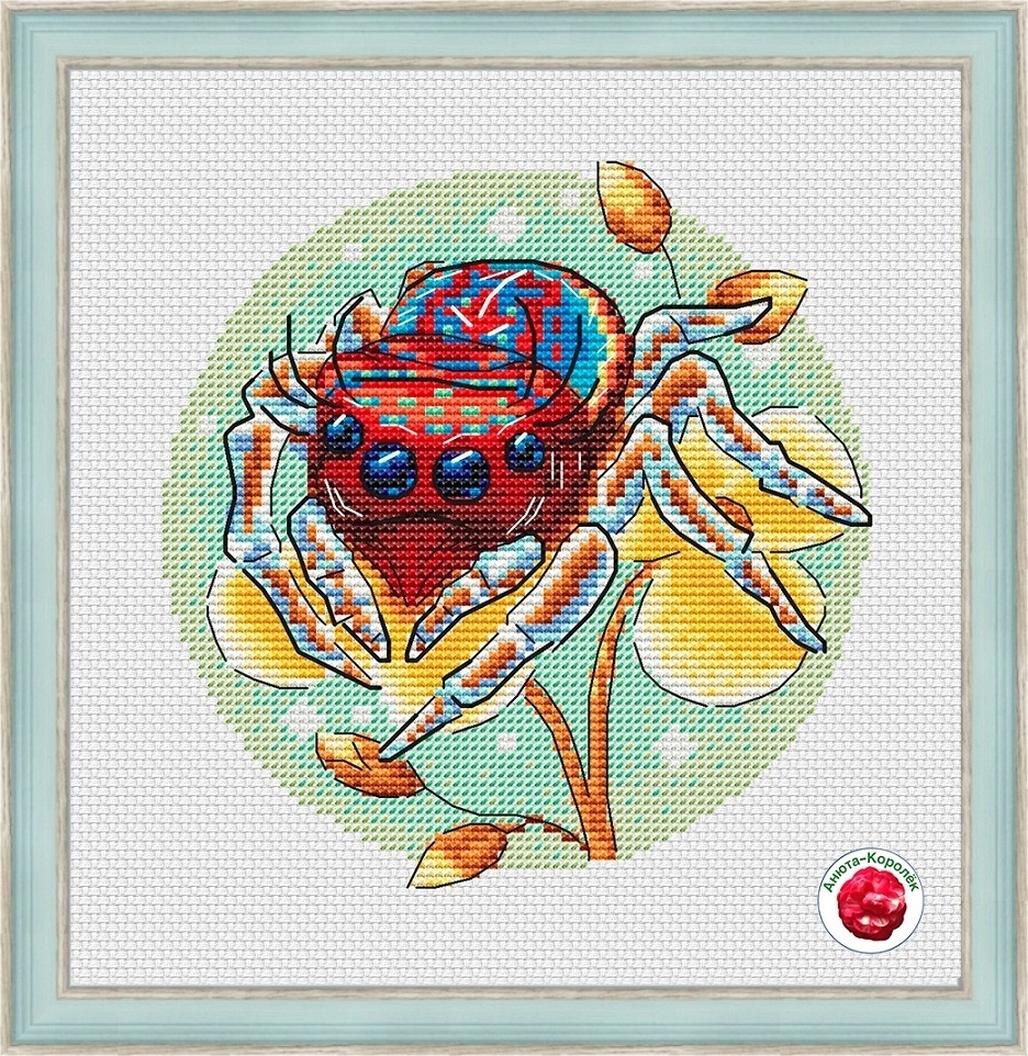 Red Spider Cross Stitch Pattern фото 1