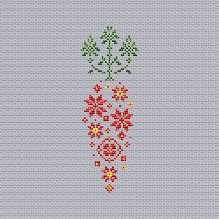 Carrot Mood Cross Stitch Pattern фото 3