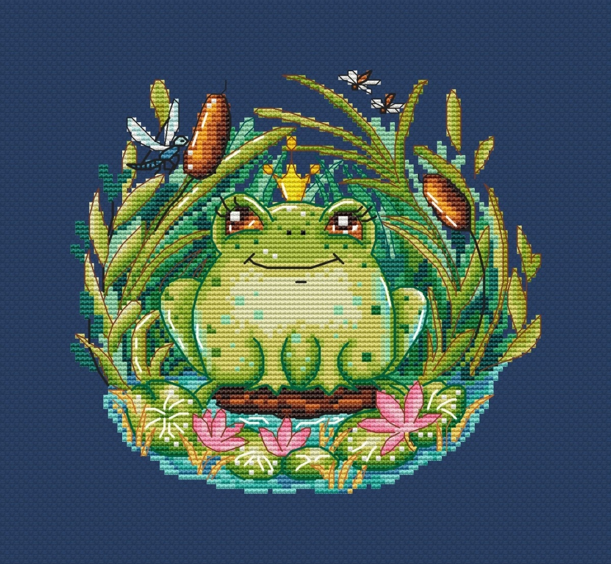 A Frog Princess Cross Stitch Pattern фото 4