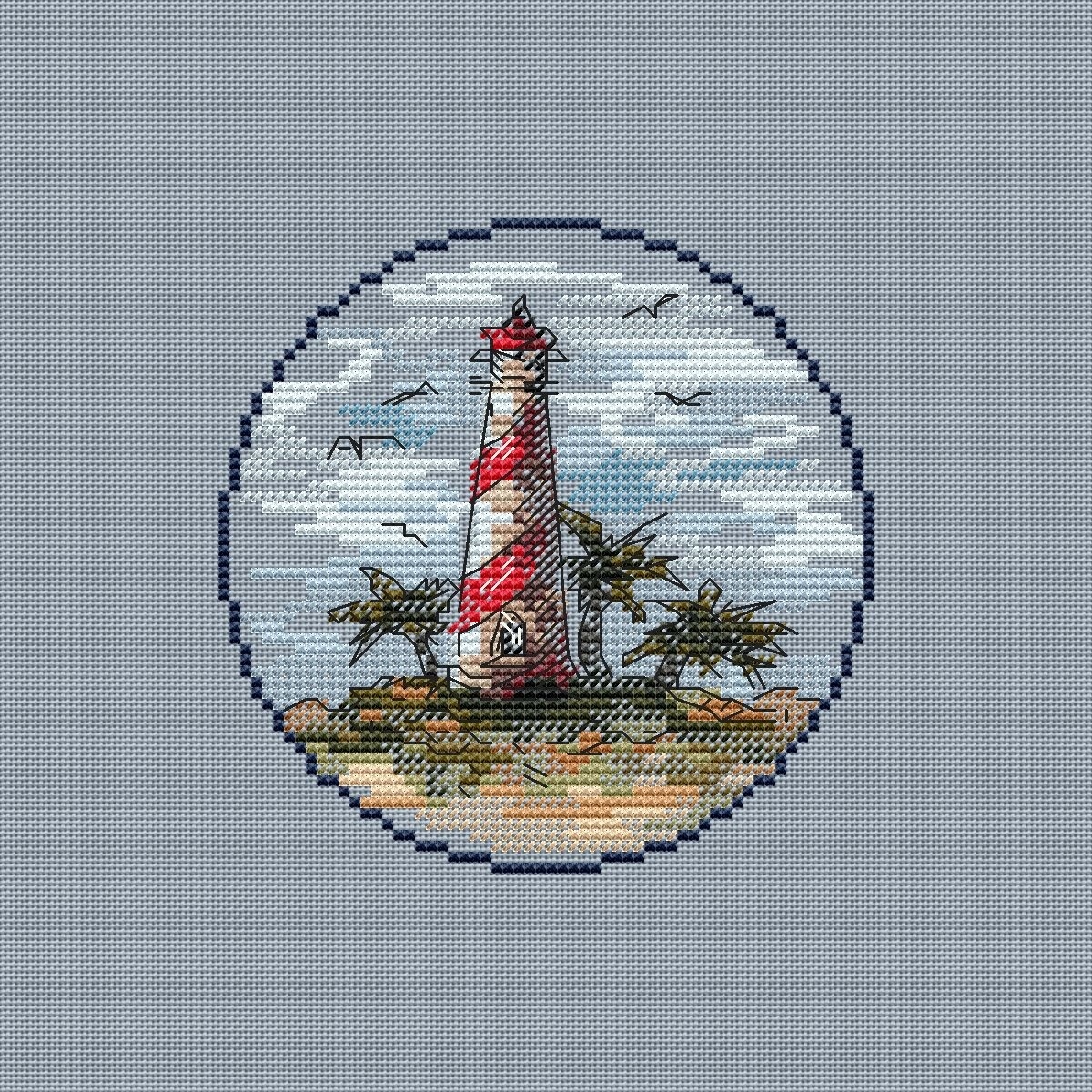 Small Lighthouse 3 Cross Stitch Pattern фото 2