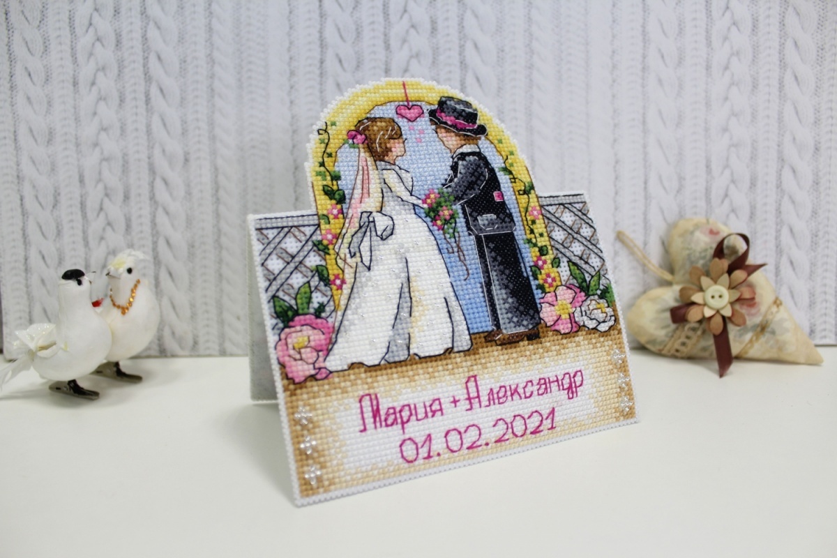 Wedding Card Cross Stitch Kit фото 2