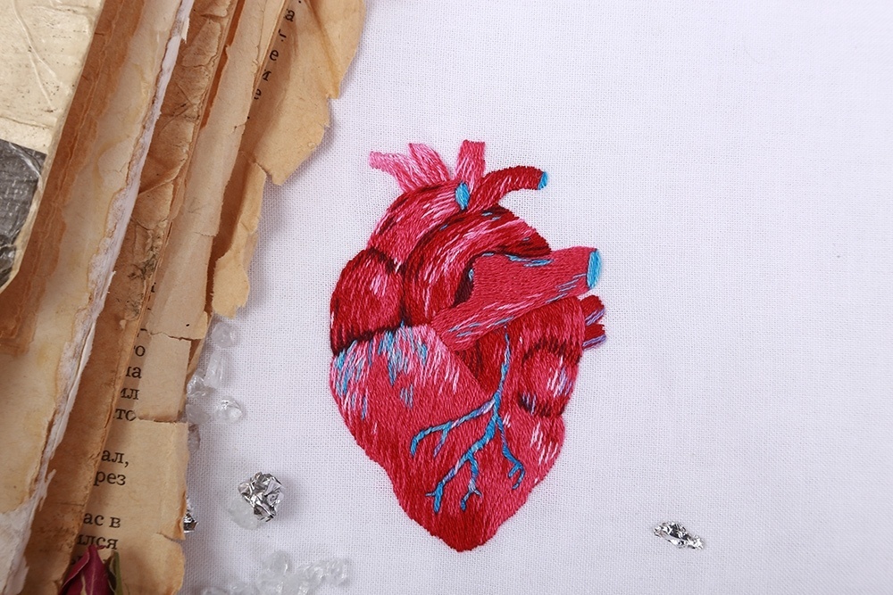 Anatomical Heart Embroidery Kit фото 3