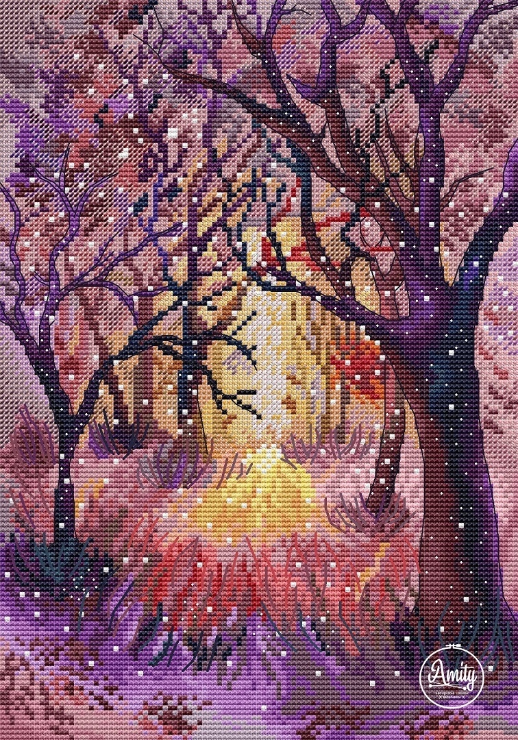 Magic Forest Cross Stitch Pattern фото 1