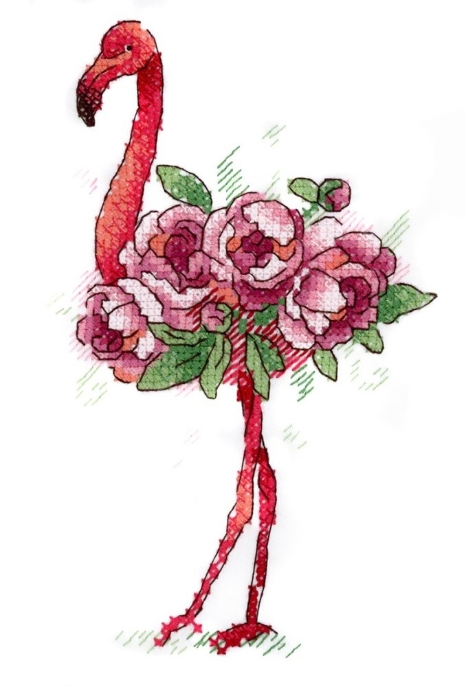 Flamingo Cross Stitch Kit фото 1