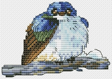 Feathered Sampler. Bird 2 Cross Stitch Pattern фото 1