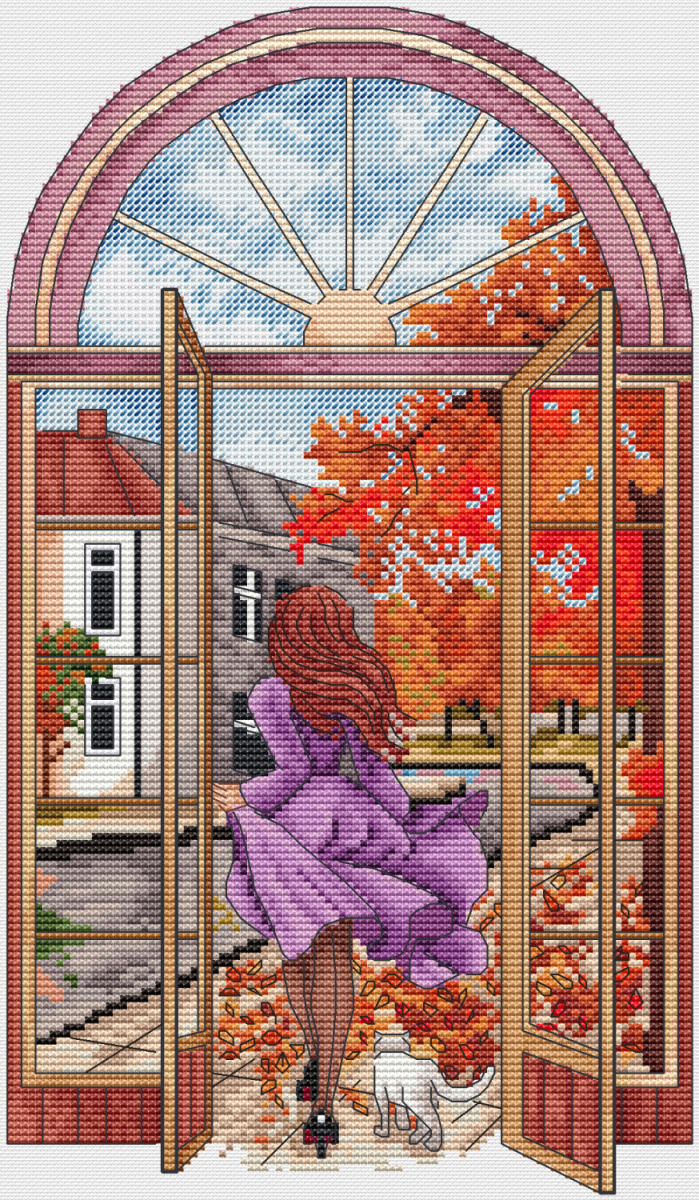 The Door to Autumn Cross Stitch Pattern фото 1