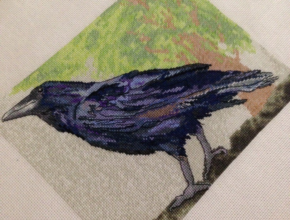 Black Raven Cross Stitch Chart фото 5