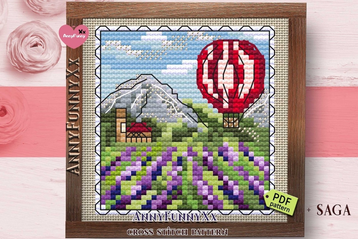 Provence Postage Stamp Cross Stitch Chart фото 3