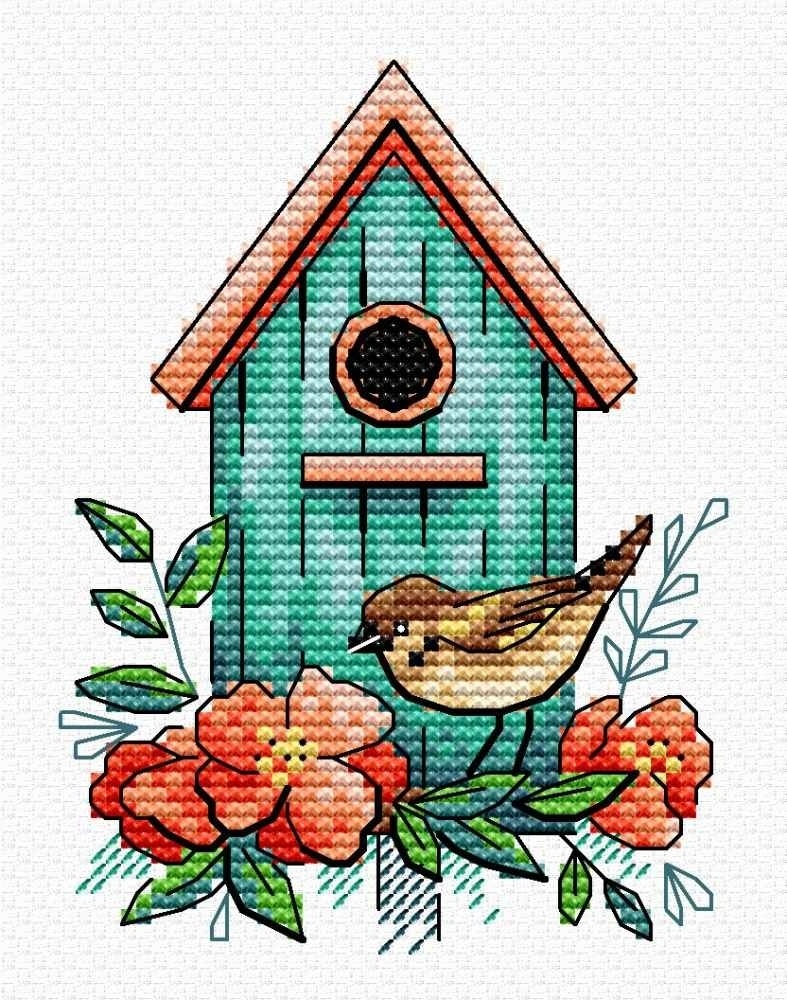 Sparrow House Cross Stitch Kit фото 1