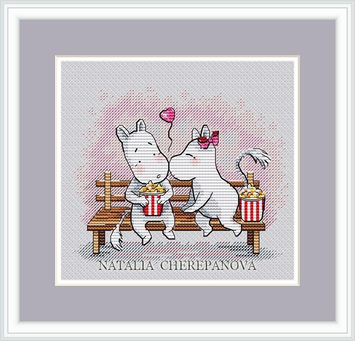 Moomins Valentine's Day Cross Stitch Pattern фото 1