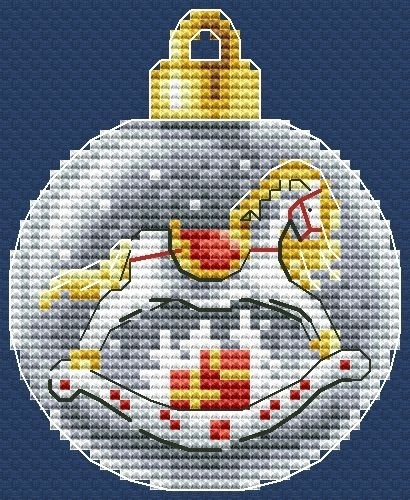 Christmas Bauble. Toy Horse Cross Stitch Pattern фото 1