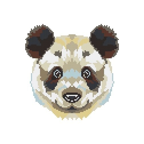 Panda Modern Cross Stitch Pattern фото 1