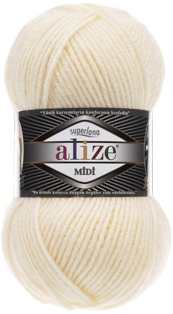 Alize Superlana Midi 25% Wool, 75% Acrylic, 5 Skein Value Pack, 500g фото 2