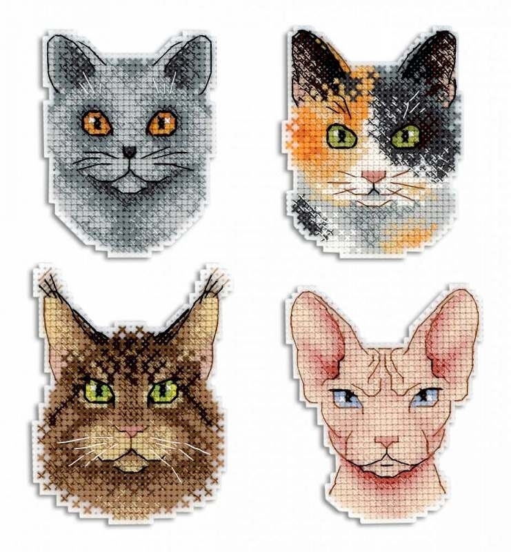 Who Said Meow? Magnets Cross Stitch Kit фото 1