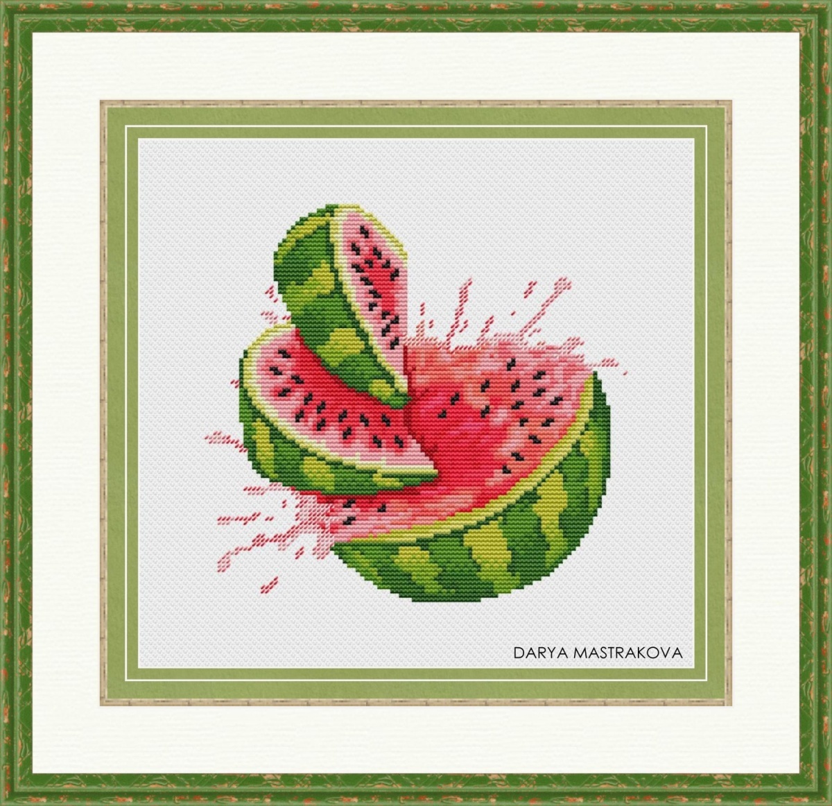 Watermelon Cross Stitch Chart фото 1