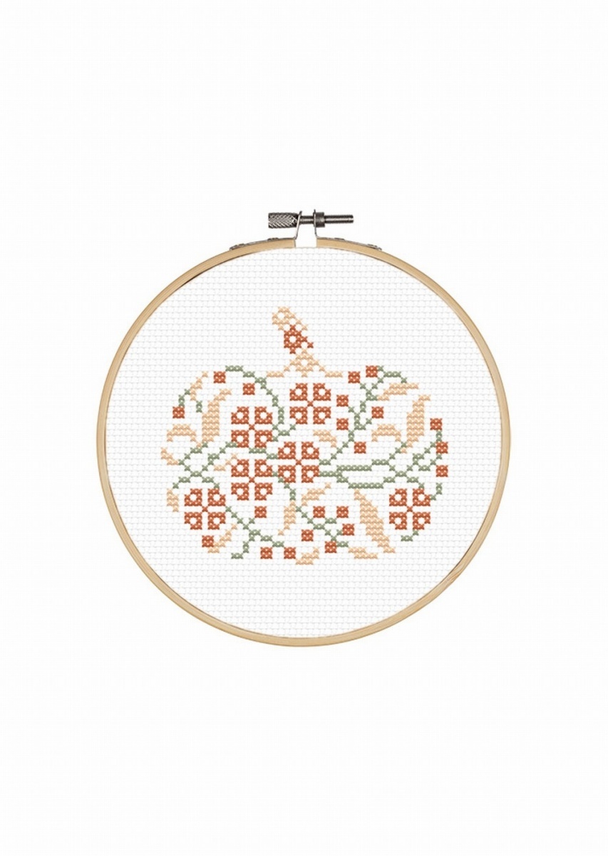 Terracotta Pumpkin Cross Stitch Pattern фото 1