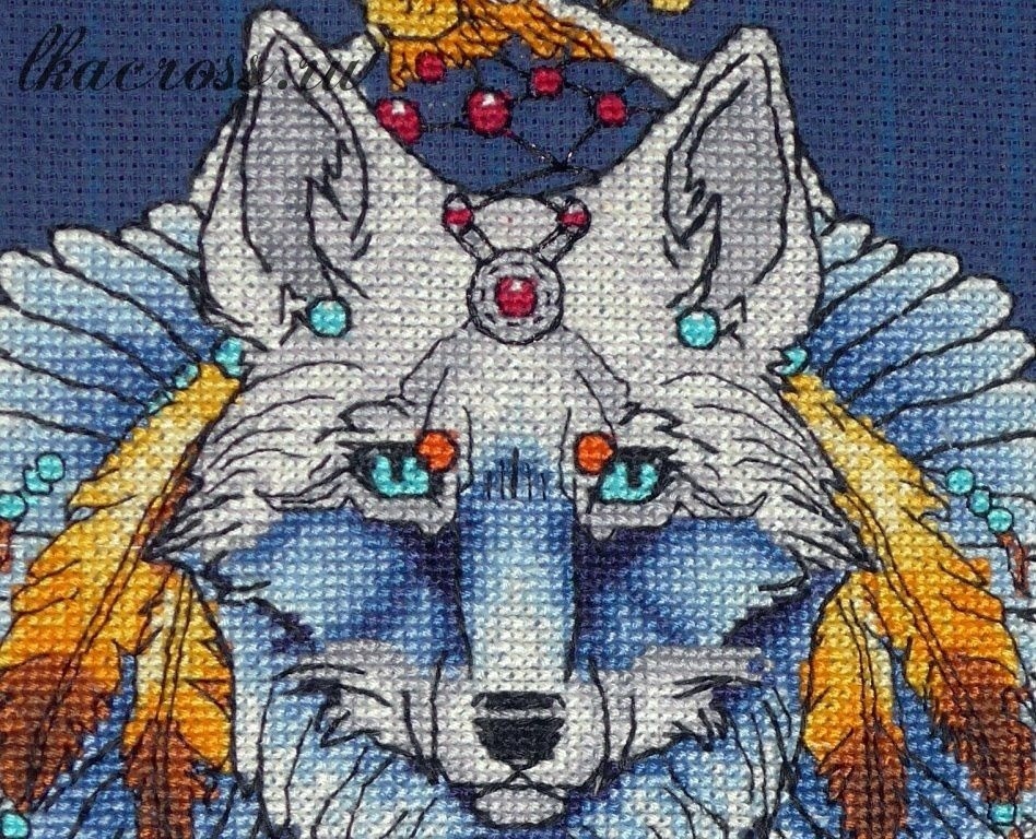 Dreamсatchers. Wolf 2 Cross Stitch Pattern фото 2