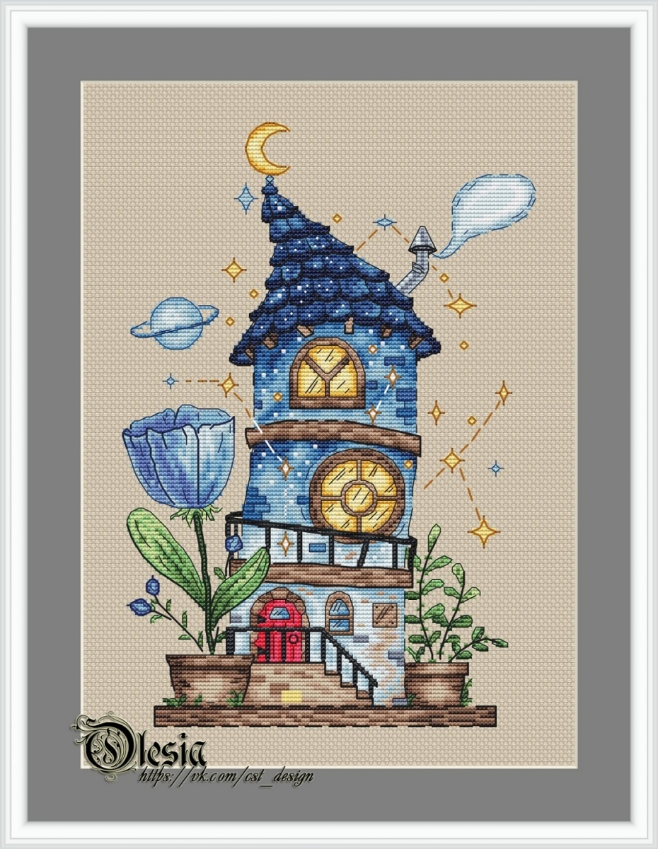 House of the Astronomer Cross Stitch Pattern фото 1