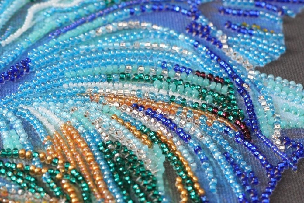 Blue Gold Bead Embroidery Kit фото 8