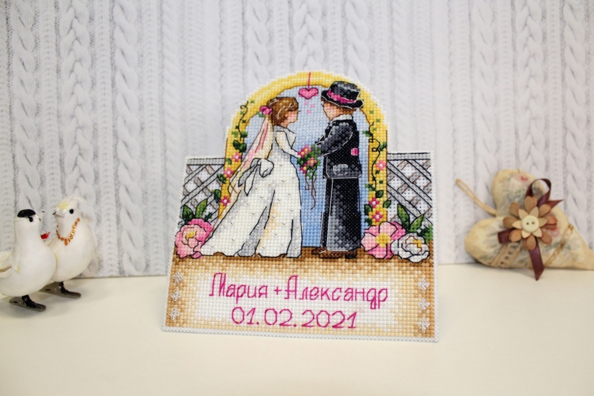 Wedding Card Cross Stitch Kit фото 3