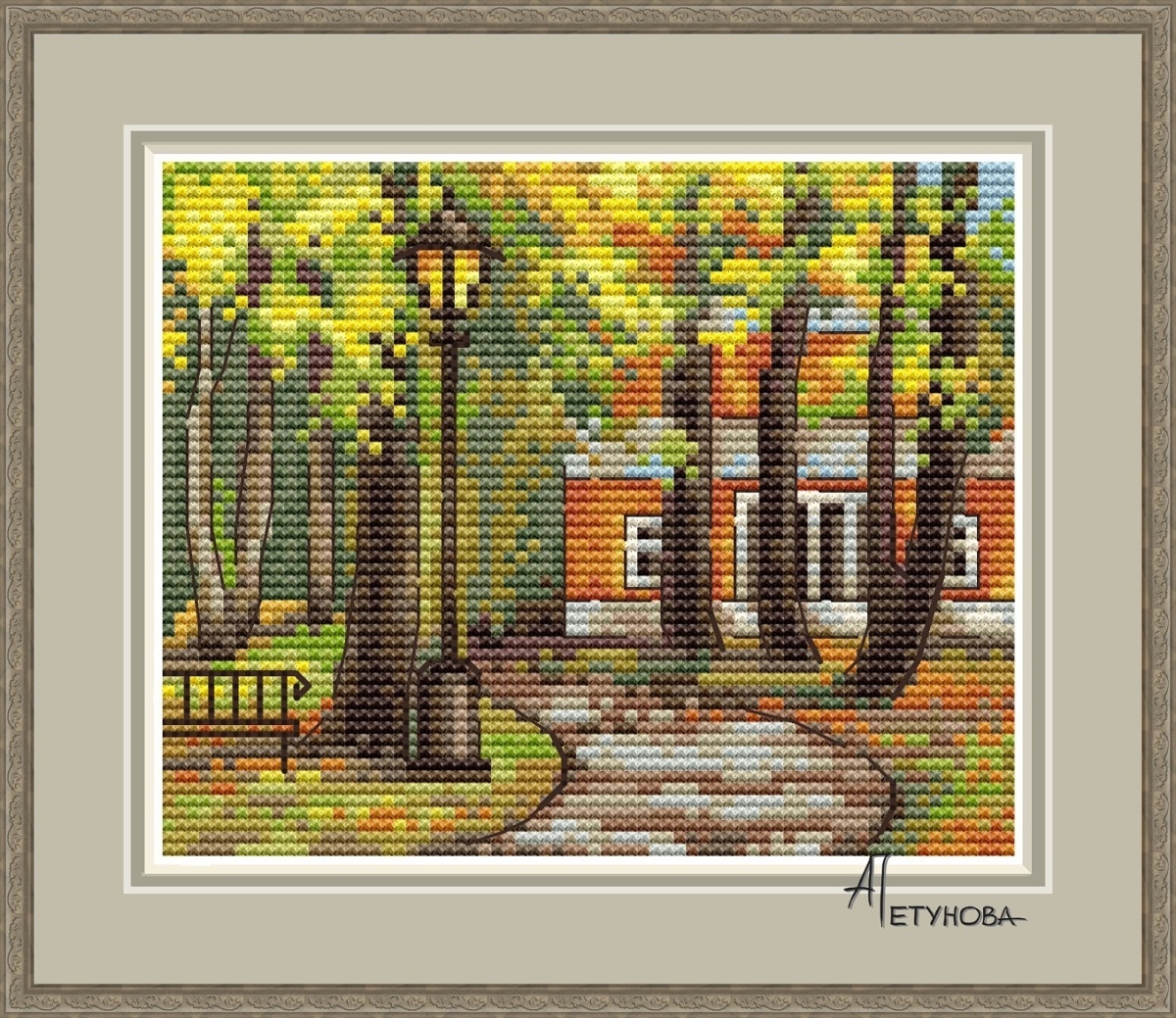 In The Old Park Cross Stitch Pattern фото 1