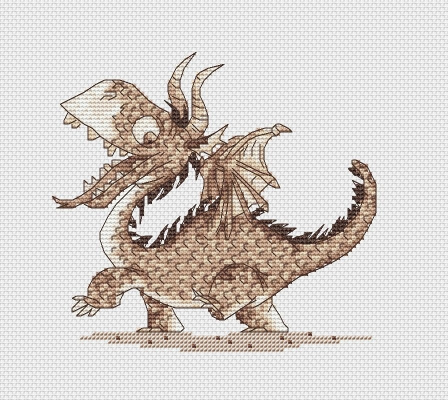 The Dragon is Walking Cross Stitch Pattern фото 1