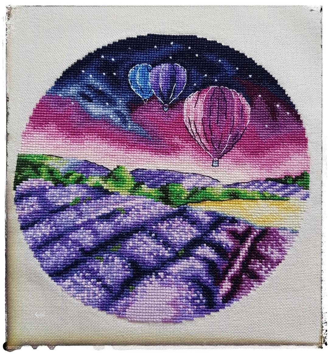Lavender Field Cross Stitch Pattern фото 2