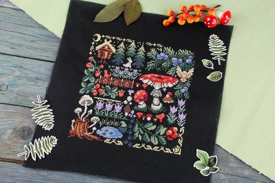 Sampler. The Mysterious Forest Cross Stitch Kit фото 2