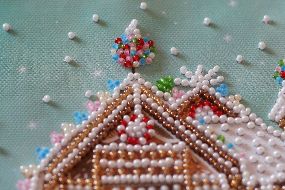 Gingerbread Bead Embroidery Kit фото 4