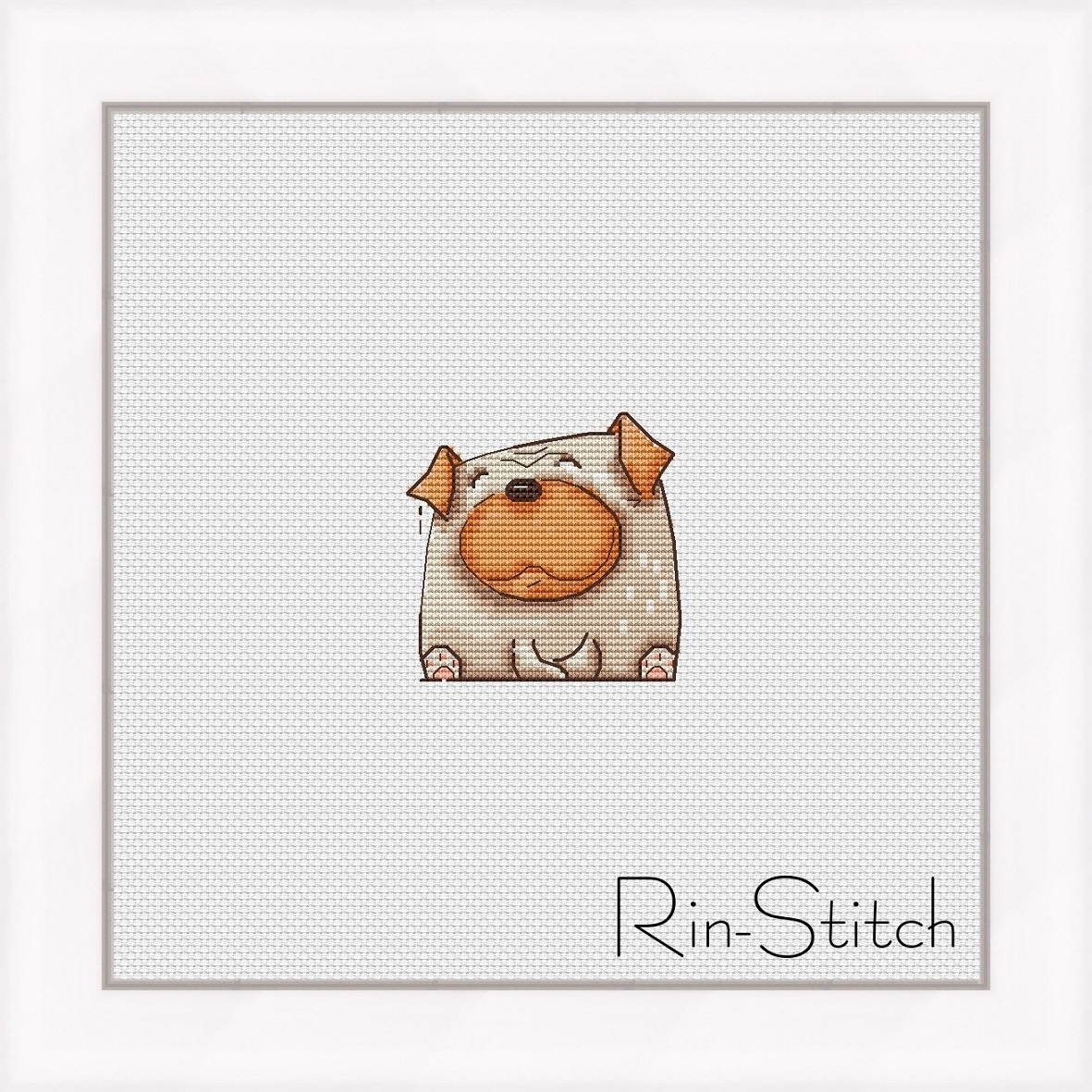 Pug-dog Cross Stitch Pattern фото 1